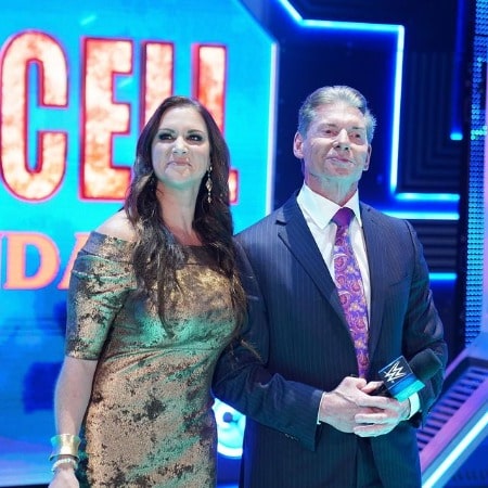  Levesque's mother Stephanie McMahon and his grandfather Vince McMahon 